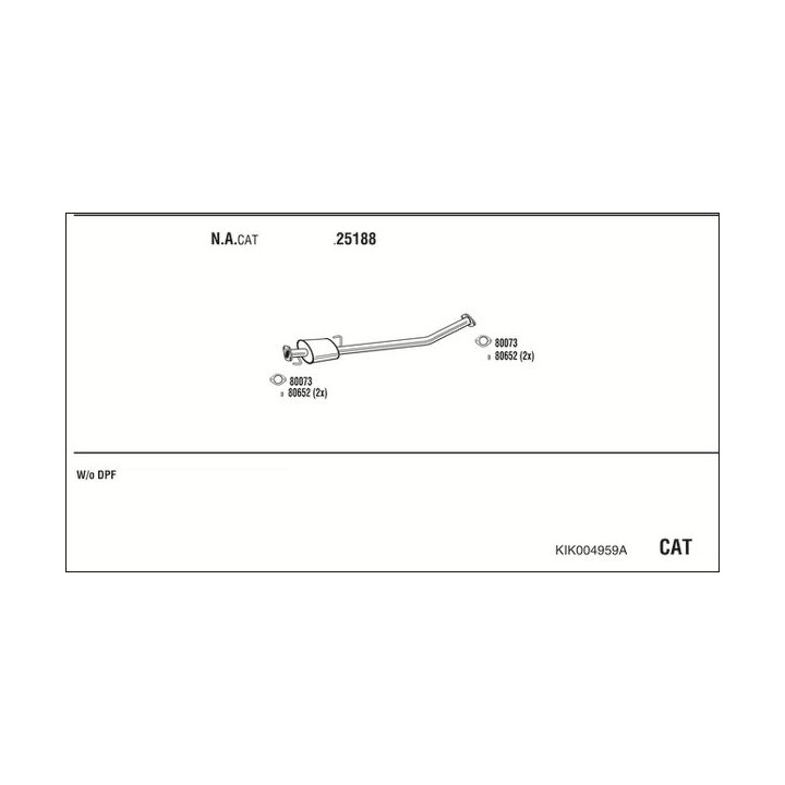 Išmetimo sistema WALKER KIK004959A