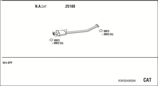 Išmetimo sistema WALKER KIK004959A