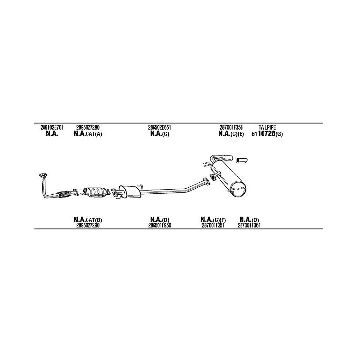 Išmetimo sistema WALKER KIK004959B