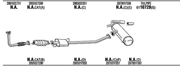 Išmetimo sistema WALKER KIK004959B