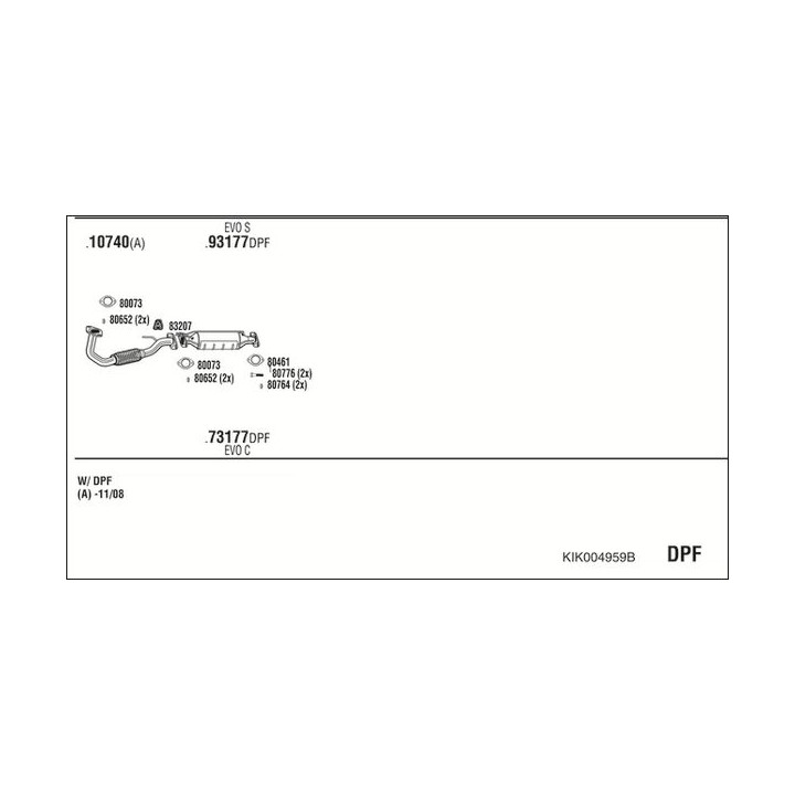 Išmetimo sistema WALKER KIK004959B