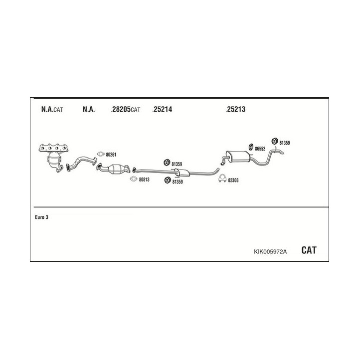 Išmetimo sistema WALKER KIK005972A