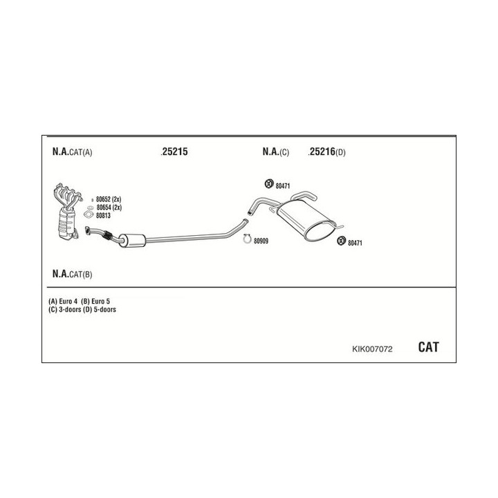 Išmetimo sistema WALKER KIK007072