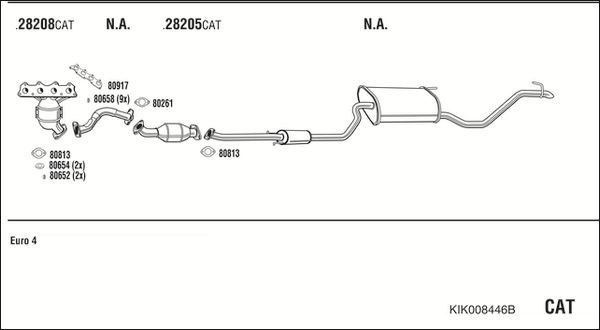 Išmetimo sistema WALKER KIK008446B