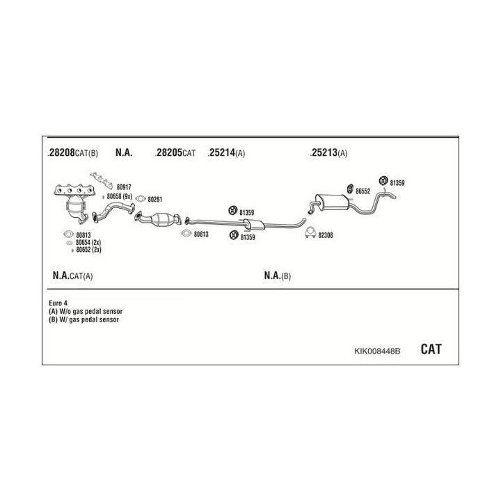 Išmetimo sistema WALKER KIK008448B