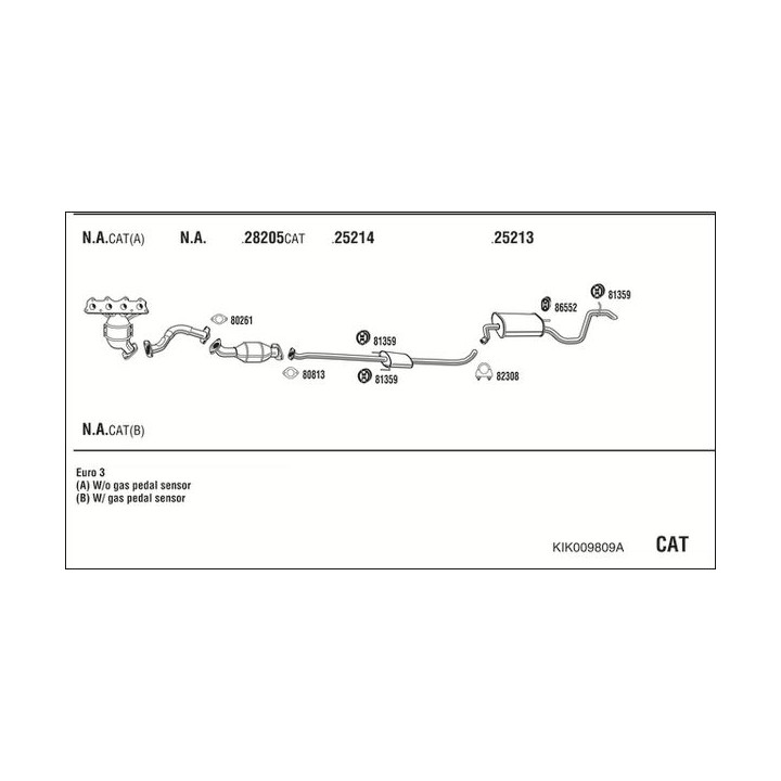 Išmetimo sistema WALKER KIK009809A