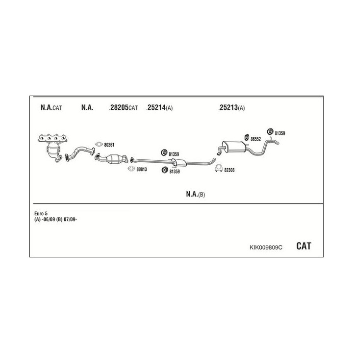Išmetimo sistema WALKER KIK009809C