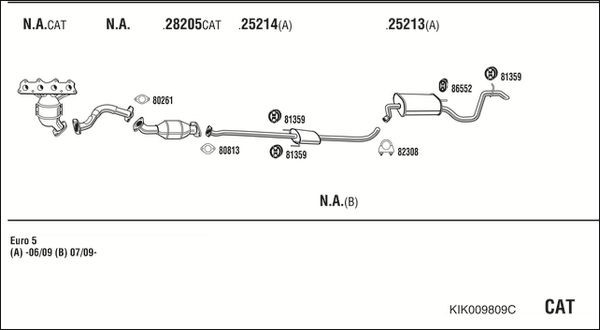 Išmetimo sistema WALKER KIK009809C