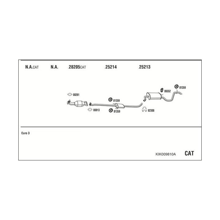 Išmetimo sistema WALKER KIK009810A
