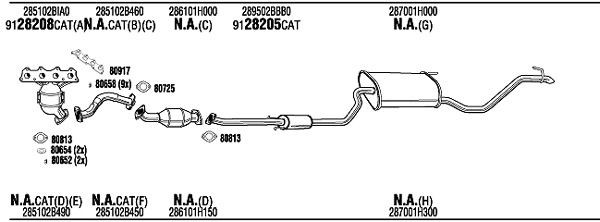 Išmetimo sistema WALKER KIK009810B