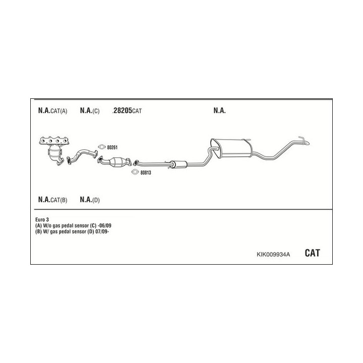 Išmetimo sistema WALKER KIK009934A
