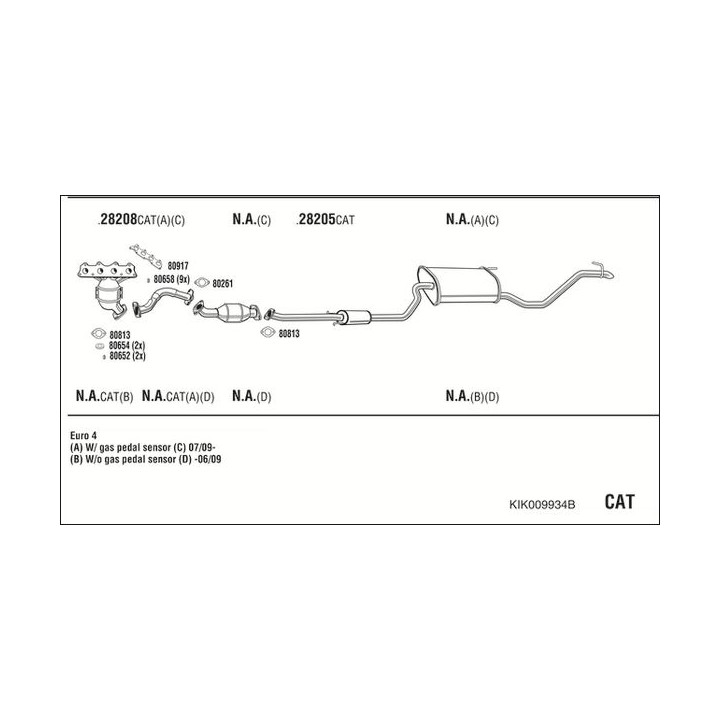 Išmetimo sistema WALKER KIK009934B
