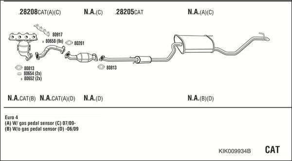 Išmetimo sistema WALKER KIK009934B
