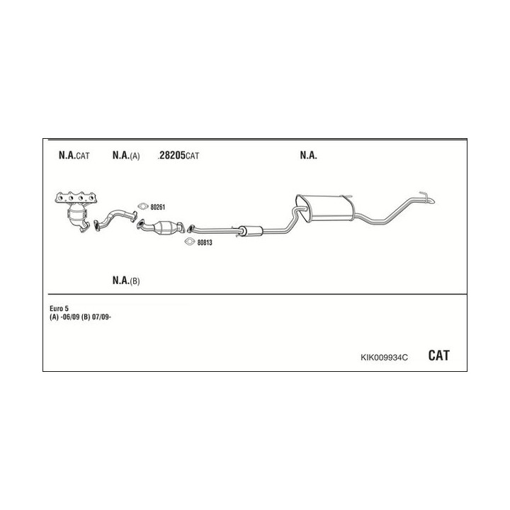 Išmetimo sistema WALKER KIK009934C