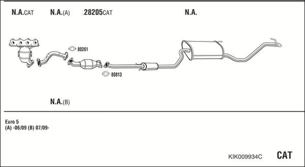 Išmetimo sistema WALKER KIK009934C