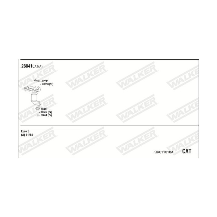 Išmetimo sistema WALKER KIK011018A