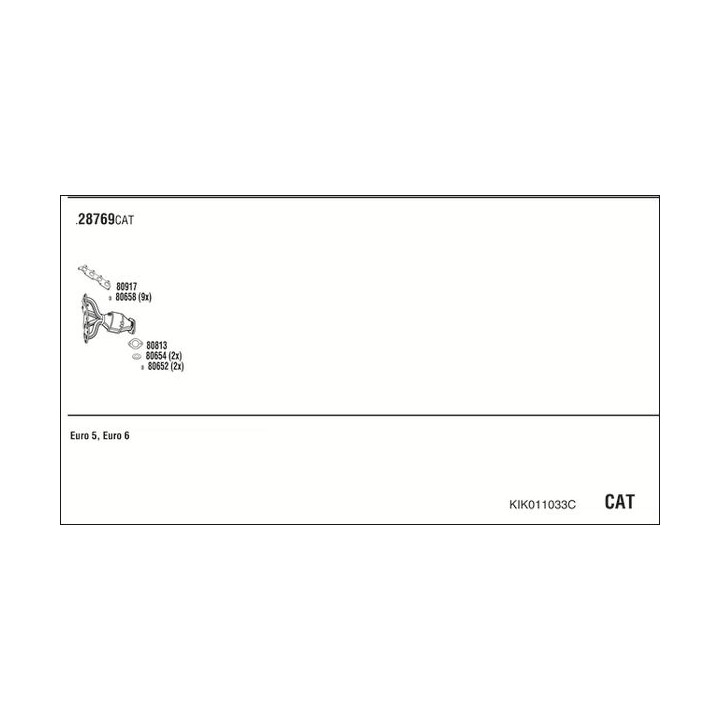 Išmetimo sistema WALKER KIK011033C