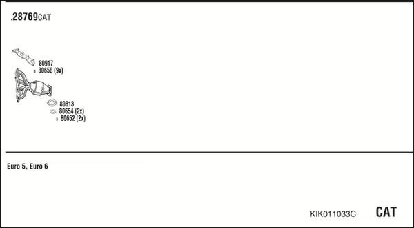 Išmetimo sistema WALKER KIK011033C