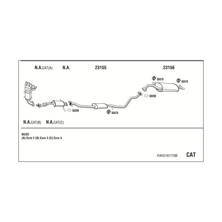 Išmetimo sistema WALKER KIK016173B