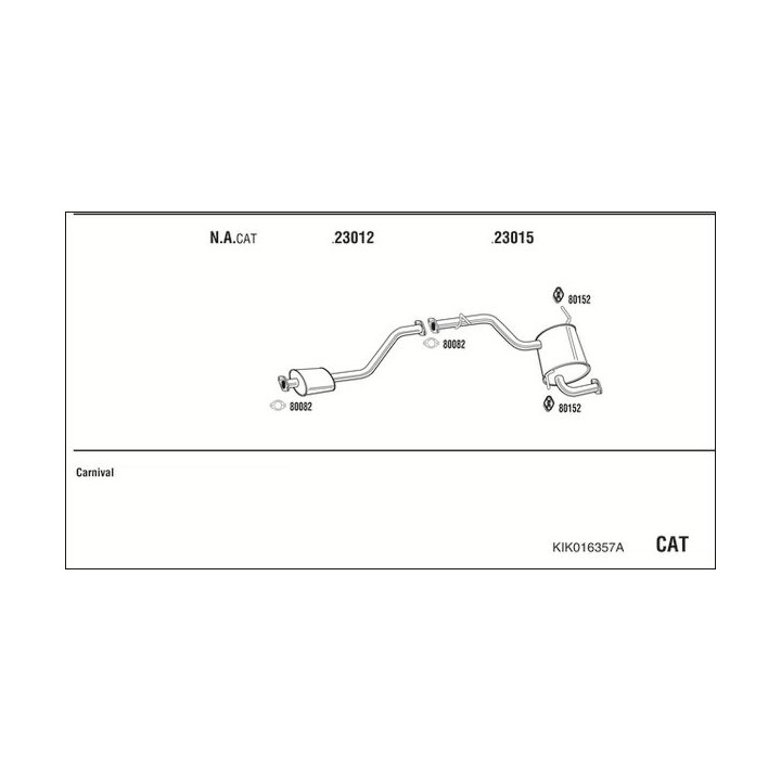 Išmetimo sistema WALKER KIK016357A