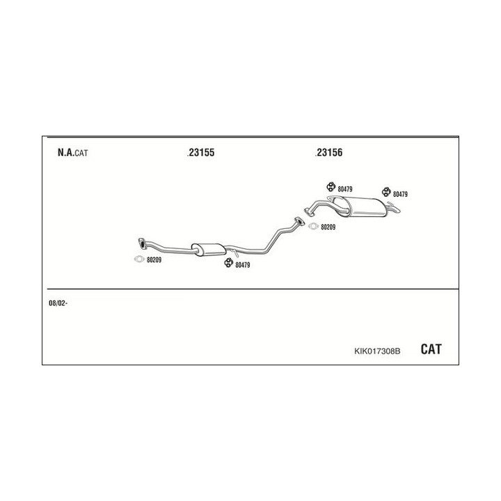 Išmetimo sistema WALKER KIK017308B