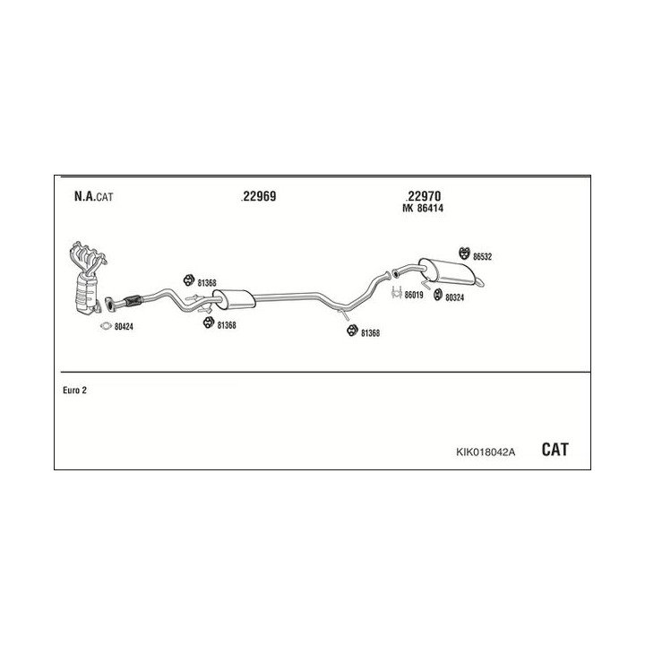 Išmetimo sistema WALKER KIK018042A