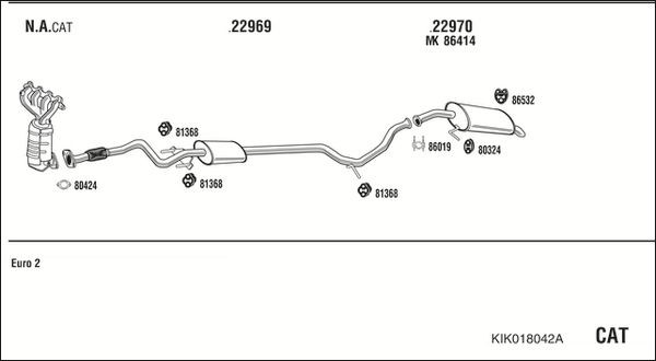 Išmetimo sistema WALKER KIK018042A