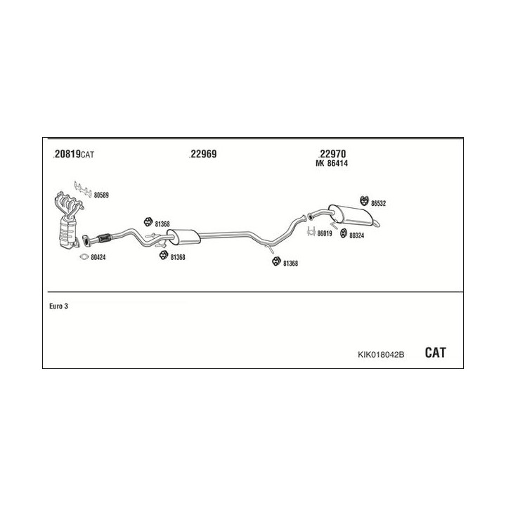 Išmetimo sistema WALKER KIK018042B