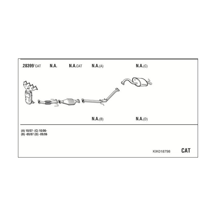 Išmetimo sistema WALKER KIK018798