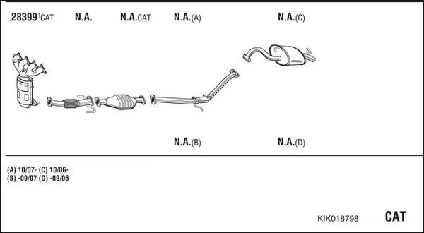 Išmetimo sistema WALKER KIK018798