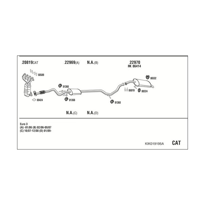 Išmetimo sistema WALKER KIK019195A