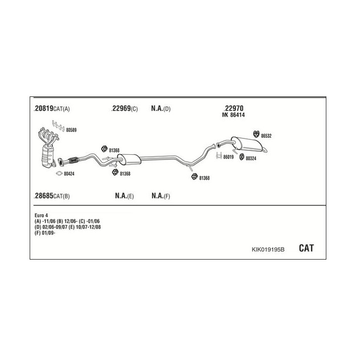 Išmetimo sistema WALKER KIK019195B