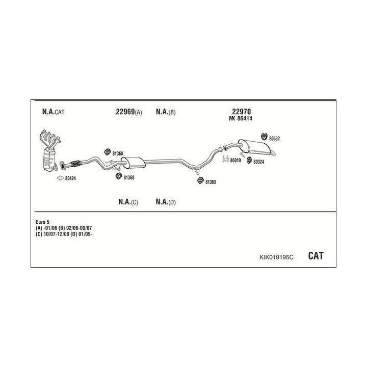 Išmetimo sistema WALKER KIK019195C