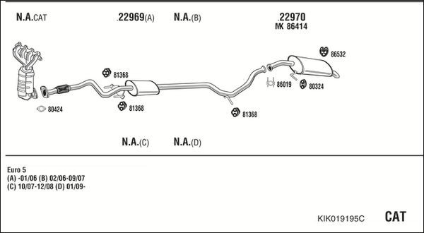 Išmetimo sistema WALKER KIK019195C