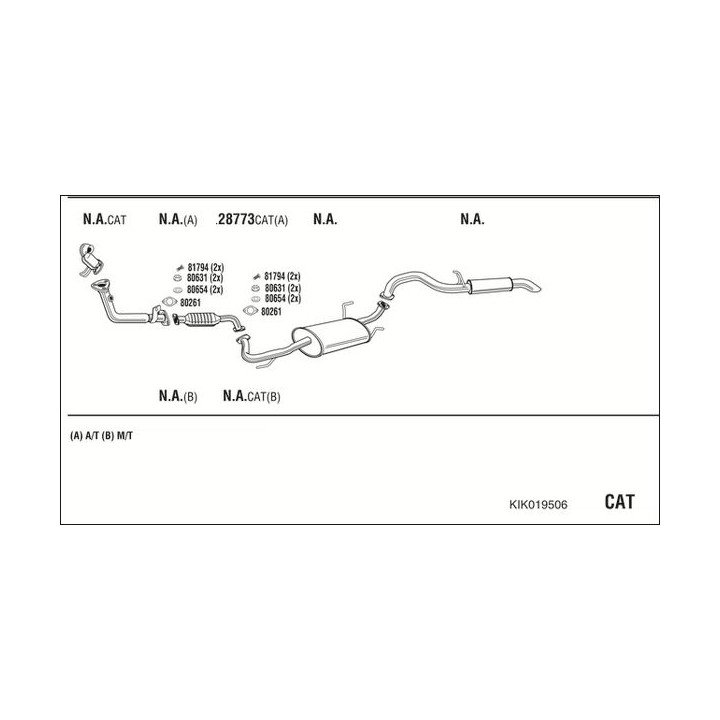 Išmetimo sistema WALKER KIK019506