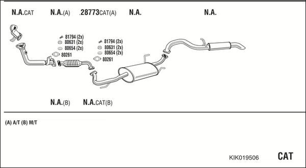 Išmetimo sistema WALKER KIK019506