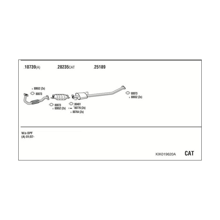 Išmetimo sistema WALKER KIK019620A