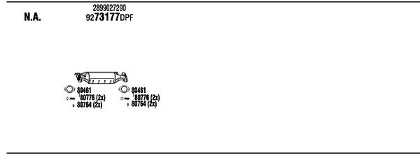 Išmetimo sistema WALKER KIK019620B