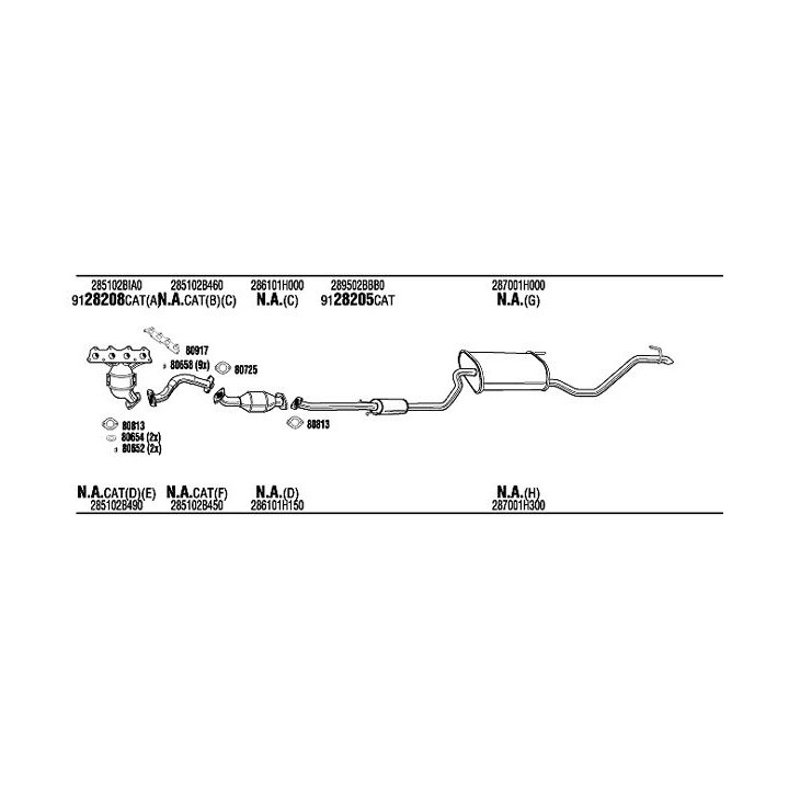Išmetimo sistema WALKER KIK019938B