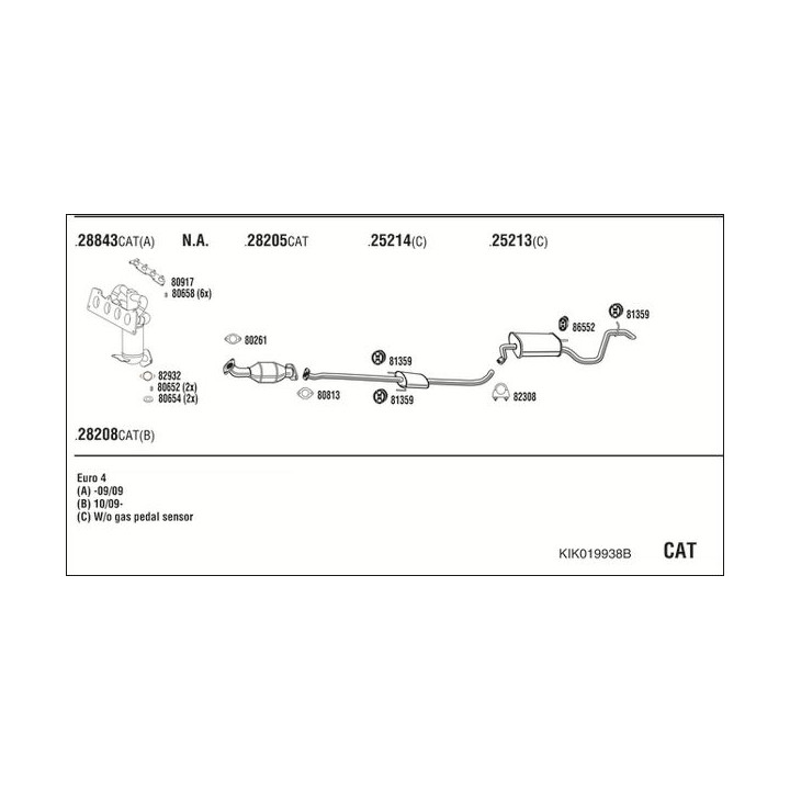 Išmetimo sistema WALKER KIK019938B
