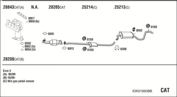 Išmetimo sistema WALKER KIK019938B