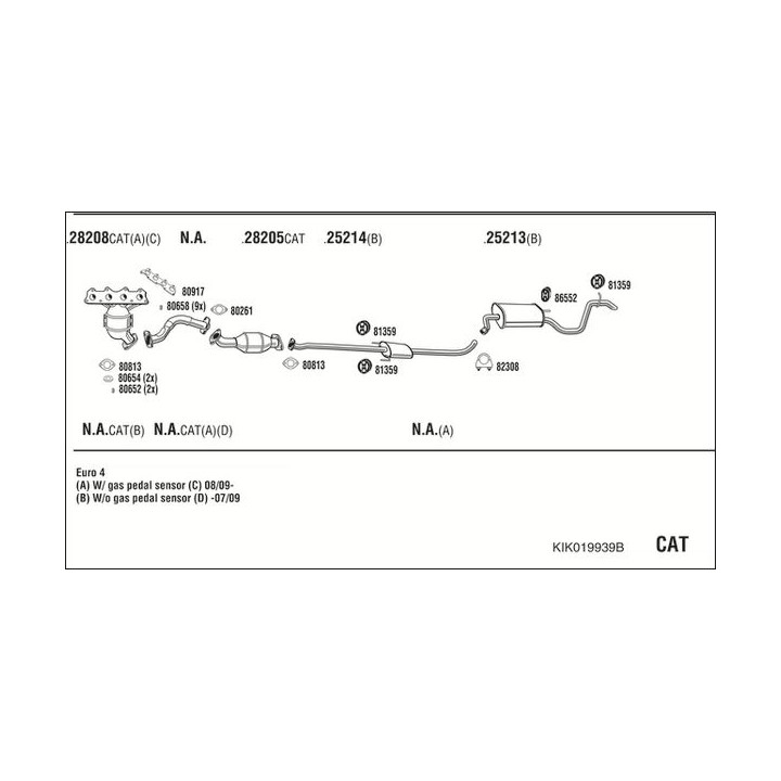 Išmetimo sistema WALKER KIK019939B
