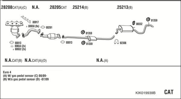 Išmetimo sistema WALKER KIK019939B