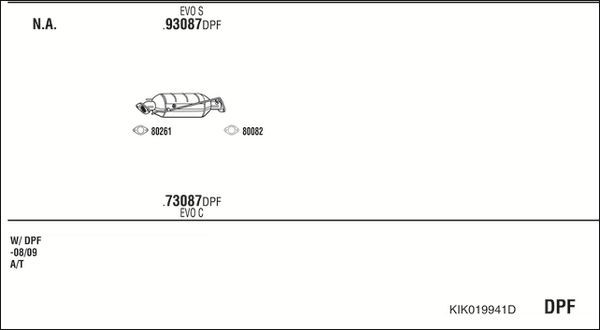 Išmetimo sistema WALKER KIK019941D