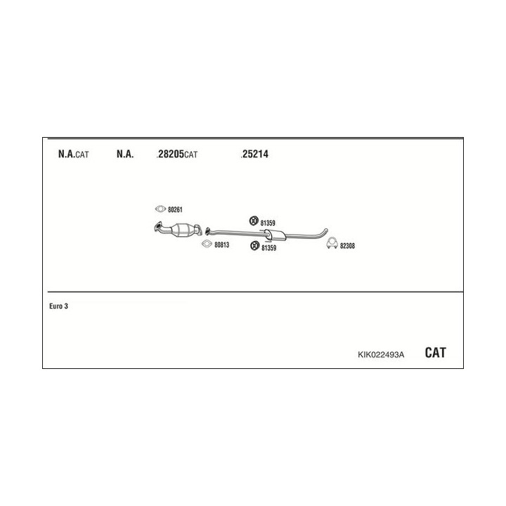 Išmetimo sistema WALKER KIK022493A