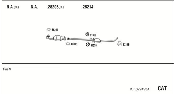 Išmetimo sistema WALKER KIK022493A