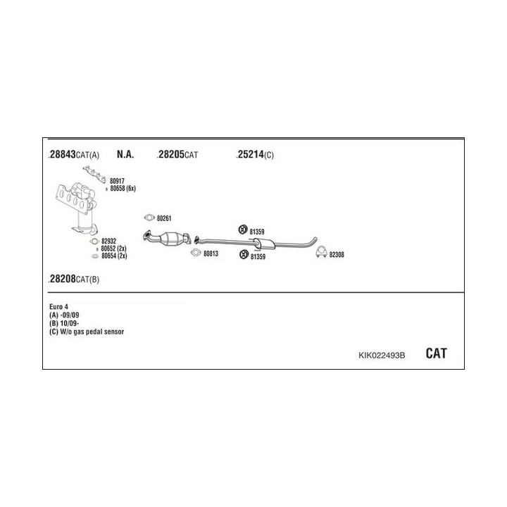 Išmetimo sistema WALKER KIK022493B