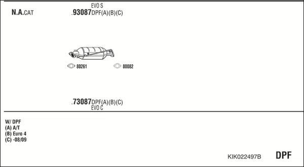 Išmetimo sistema WALKER KIK022497B
