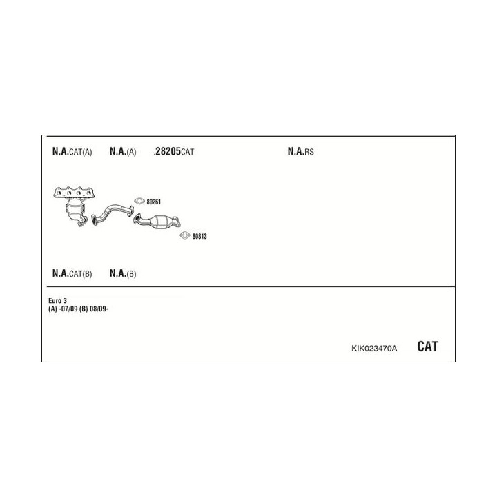 Išmetimo sistema WALKER KIK023470A