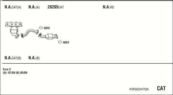 Išmetimo sistema WALKER KIK023470A